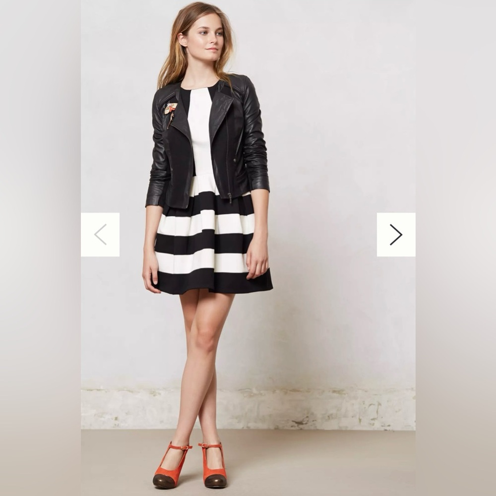 Anthropologie Mixed Moto Leather Jacket